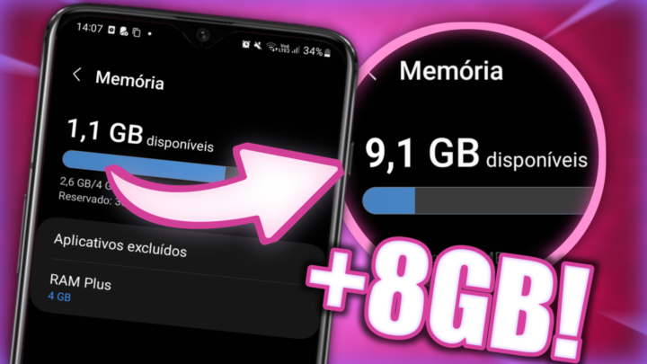 +8GB💥 Como AUMENTAR a MÉMORIA RAM do celular Android!